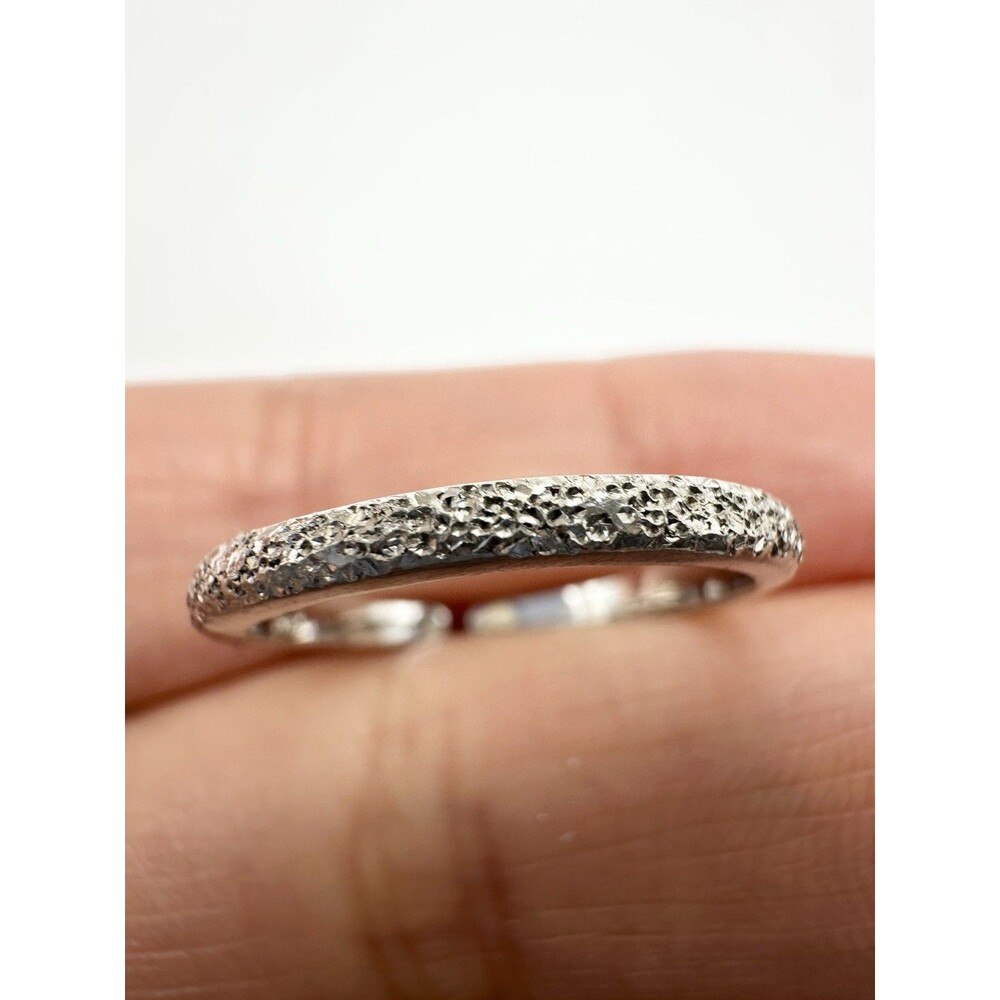 925 Sterling Silver Modernist Open Band Ring Size 5.75